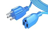 [UL Listed] Pwr+ NEMA 5-15P to NEMA 5-15R 25 Ft EXTRA LONG 12AWG 10A 3 Prong Outdoor & Indoor Extens