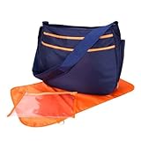 Trend Lab Ultimate Hobo Style Diaper Bag, Navy Blue and Orange by Trend Lab [並行輸入品]