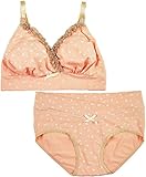 アビックス マミールナ アンダーがらくちんなブラトップ&クロスショーツ上下セット(アニマルドット) L オレンジ ベア天竺 349119