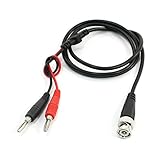 uxcell テストケーブル　BNC(オス)Q9-バナナプラグ×2　全長1.1M　実験室　電気テスト　 オシロスコープ