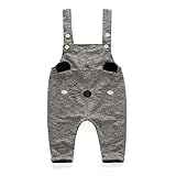 coodebear Baby Boys ' Girls '幼児100 %コットンテリーオーバーオールパンツ カラー: グレー