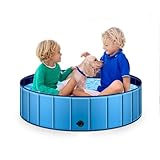 サイヴェイナ ペットバスプール 子供用 犬用 折りたたみ 大型 大中小型犬適用 バスグッズ お風呂 水遊び ボールプールPVC 円形 (L:120*30CM)