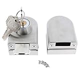 F Fityle ガラス　ドアロック　高品質　頑丈　キャビネット　ガラスドア用　スライドドア用　鍵付