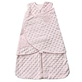HALO SleepSack Plush Dot Velboa Swaddle, Pink, Newborn by Halo