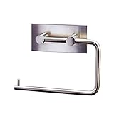 Bopai 3 M粘着壁マウントSus 304ステンレススチールトイレペーパーホルダーストレージバスルームキッチンペーパータオルディスペンサーStick On Stickyティッシュロールハンガー壁マ