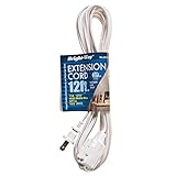 12 Ft. Indoor Household Extension Cord with 3 Outlets & Safety Cover. White [並行輸入品]