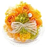 花由 プリザーブドフラワー フェリーチェ Sunny orange（オレンジ系） フラワーギフト ブリザードフラワー 誕生日プレゼント 女性 結婚祝い お祝い 花