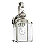 Sea Gull Lighting 8457-965 Jamestowne One-Light Outdoor Wall Lantern, Antique Brushed Nickelワンライトアウト