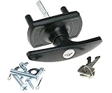 ガレージドアロック18 / 35 mm fixing Spigots 50 / 75 mmシャフトfor Henderson、Cardale ブラック