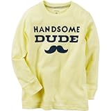 Carter's(カーターズ) ロングスリーブハンサム Dude グラフィック ティ イエロー トップス長袖Tシャツ 6歳【並行輸入】