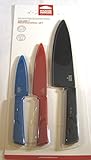 Kuhn Rikon Colori Professionalナイフset- Chef 's、ユーティリティ、鋸歯状果物ナイフ