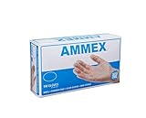 Ammex – VPF – 医療ビニール手袋 – 100 /ボックス、使い捨て、パウダーフリー、試験グレード、ラテックスフリー、食品安全、4ミル、クリア Large (Box of 100) VPF6