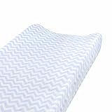 Carter's Changing Pad Cover, Cloud Blue Chevron by Carter's