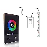 BZONEブラックガラスタッチコントロール壁パネル調光スイッチLEDライトディマーBirghtnessコントローラfor DC 12 V 24 V SMD 3528 5050 RGB LEDストリップ