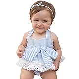 Tonsee ベビー服 ガールズ 可愛い Tシャツ+ショーツ+ヘッドバンド 3枚セット ラブリー ちょう結び付き (70)