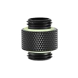 Richer-R 2pcs 　G1/4水冷アダプター　G1/4糸継手アダプターコネクター黒ロングショートコンピューター水冷却システムに対応(長い)