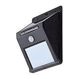 Quarice® ソーラーライト 8LED【第二世代 人感センサー 小型 防犯ライト】屋外用 動物や車にも反応 IP65 防雨 防水 夜間自動点灯 省エネ エコ 電気代不要 取り付け簡単 玄関/壁掛け