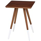 不二貿易 サイドテーブル 突板 直径40×高さ53cm ブラウン ブラウン ホワイト 12520