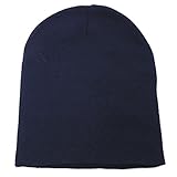 ハッピーハット キッズ 帽子 ニット帽 無地 カラフルニットワッチ ネイビーS kids-088-22-S