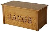 木製トイボックス、LargeオークToy Chest、Personalized Thematicフォント、カスタムオプション WTB-Thematic-CB