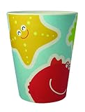 EcoBamboo Ware Kid's Bamboo Under The Sea Cups/Tumblers Two Piece Set, Blue/Yellow/Red by EcoBamboo