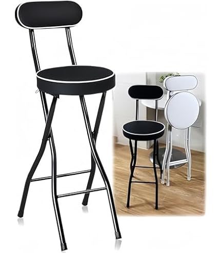 Amazon｜弘益 椅子 カウンター チェア 折りたたみ ブラック KC-355T