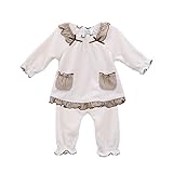 (ミルクボトル)Milk Bottle フリル マイクロボア パジャマ ルームウェア 女の子 baby 80 90 95(OW-オフホワ