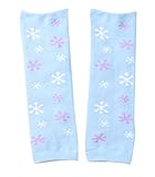 青い雪片靴下ベビーレッグウォーマー快適な脚ガード、2脚