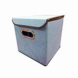 Orange カラーボックス 収納ボックス ふた付き フタ付き収納ボックス 幅25×奥行25×高さ25㎝,一個売り (ライトブルー)