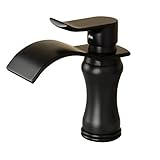 Senlesen ORB Waterfall Bathroom Faucet Single Handle Basin Sink Mixer Tap,Oil Rubbed Bronze Lavatory