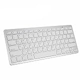ロシア語キーボード、マルチデバイスの電話＆タブレットのための白い無線Bluetoothキーボード、iphone、iPad、Samsung、Android、Windowsコンピュータ、スマートTVと互換性があります。