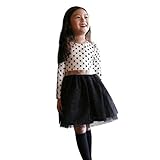 長袖ベビードレス、balakie Girls Polka Dot Bowストライプガーゼプリンセスドレス 6T マルチカラー BK-15989