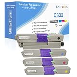 LAIPENG 4色セット互換トナーカートリッジOKI用 TC-C4A TC-C4AK2 TC-C4AC2 TC-C4AM2 TC-C4AY2【4色大容量版】5000ページ 対応機種OKI Okidata C332 MC363 C332dn MC363dn C332dnw MC363dnw