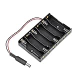 ランフィー Arduino用DC2.1パワージャック付き6 x AA電池ケース収納ホルダー