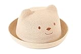 RI クマさん 耳付き  カラフル ベビー ハット 赤ちゃん 子供 帽子 (52, ベージュ)