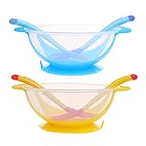 Baosity 吸盤ボウル 　ボウル　幼児食器　吸盤付き フォーク スプーン 転倒防止　耐熱性　2個セット
