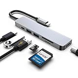 USB Cドッキングステーション、モニター用HDMIからUSB Cアダプター、ノートパソコン用USB-CハブHDMIドングル、Chromebook用マイクロSDカードリーダーusbcドック、MacBook Pro用usbcからUSBアダプターマルチポート。