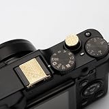 メタルホットシューカバー シャッターボタン 適用FUJIFILM X100VI X100V X-T4 X-T3 X-E4 X-T50 X-T30 X-T30II X-S20 X-S10 (銅合金-コンビネーション)