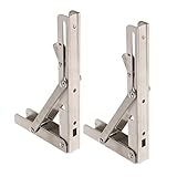 F Fityle 高品質　折りたたみ式　棚ブラケット　ラック　壁　掛けホルダー　2個　全3サイズ　 - 8インチ