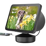 PlusAcc Show 8 第3世代用バッテリーベース - 10000mAh大容量バッテリー USB-C充電ポート搭載 Show 8 第3世代・iphone・イヤホンに対応ポータブル充電台 角度調節 6時間再生 ショー 8 第3世代用スマートスピーカー用ポータブル充電ステーション 安定が強い 磁気吸着固定 (ブラック)