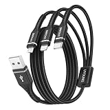 3in1 充電ケーブル USBケーブル 3 in 1 充電コード 1.2m (ライトニング/USB-C/Micro USB端子) iPhone Android タイプC ケーブル 各種対応 （2本）