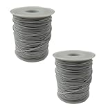 ST TS 紐 手芸 弾力紐 アクセサリー ブレスレット コード ひも ビーズ ビーズコード 太さ1mm 100m巻 (ホワイト×２)