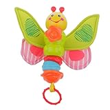 ノーブランド品 蝶の人形　ガラガラ　赤ちゃん対応　12-36ヶ月発育初期　知育玩具　多機能　光と音楽付き　贈り物