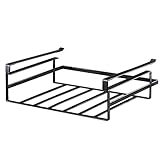 キッチン収納 ラック 吊戸棚下ラック 吊り下げ 収納ラック ワイヤーラック 簡単取り付け 有効活用 ブラック