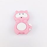 Mamimami Home 歯がため おしゃぶり シリコーン製 洗熊 3.2x2.3cm ミニクーン ビーズ 赤ちゃん おもちゃ がらがら ラトル DIY用 出産祝いにお薦め 誕生日 誕生祝い 歯固め