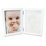 AZBABY Handprint Frame Ornament Kit, Takes Handprint or Footprint, Unique Gift Idea and Keepsake, Wh