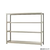 軽中量棚150kg 単体 幅180×奥行60×高さ150cm 4段 アイボリー 150kg/段