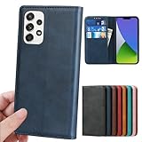 Galaxy A53 5G SC-53C SCG15 ケース 手帳型 適用 GalaxyA535G 手帳型ケース GalaxyA53手帳ケース GalaxyA535Gケース ギャラクシー A53 5G カバー ギャラクシーA53 GalaxyA53 GalaxyA53スマホケース GalaxyA53カバー SC-53Cケース SCG15ケース 【GoKIGIoD】 財布型 携帯カバー 磁石付き 留め具なし 耐衝撃 マグネット カード入れ カードポケット スタンド レトロ ネイビー