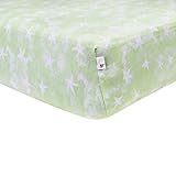 Burt's Bees Baby - Fitted Crib Sheet, Watercolor Star, 100% Organic Cotton Crib Sheet for Standard C