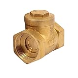 uxcell 水ゲートシングル方向弁 3cm 39mm メススレッド径 デュアルポート 真鍮